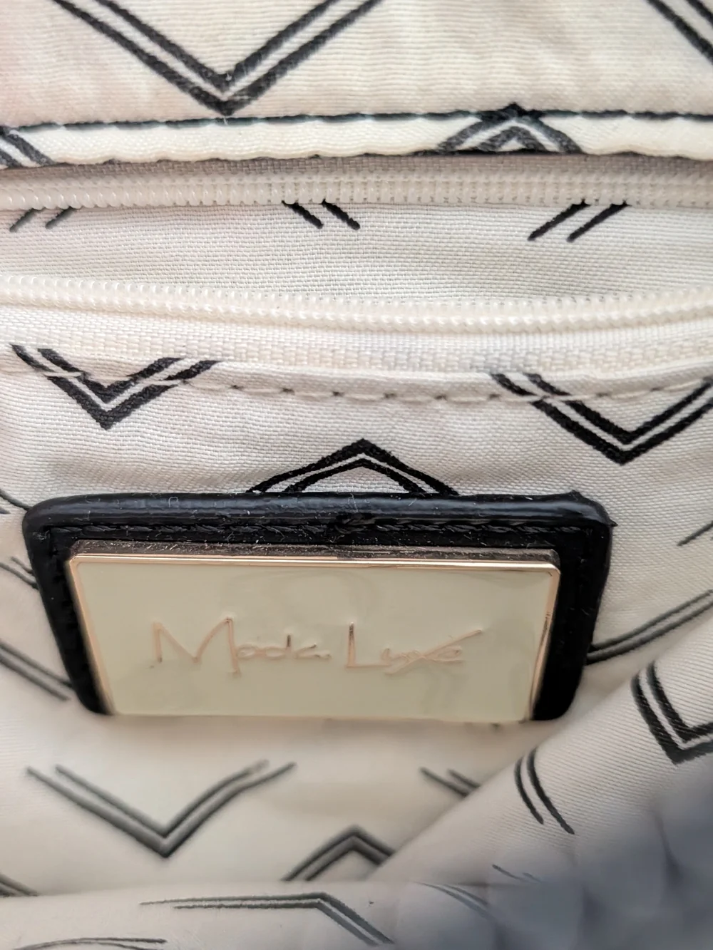 Moda Luxe Black Crossbody Saddle Bag with Woven Detail